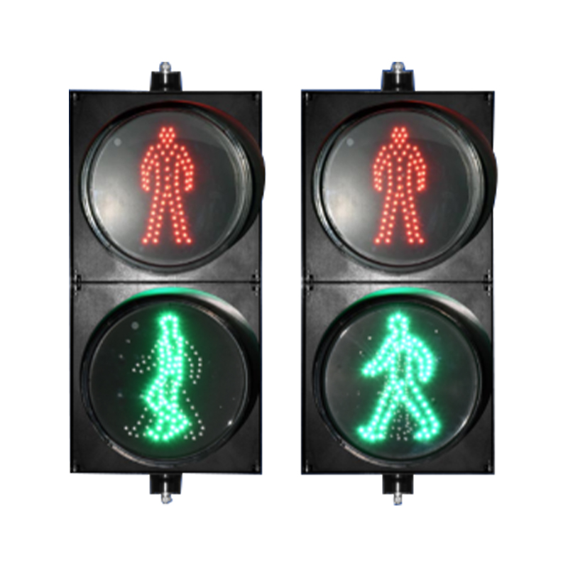 Luz de señal para peatones roja estática de 300 mm y verde dinámica para peatones